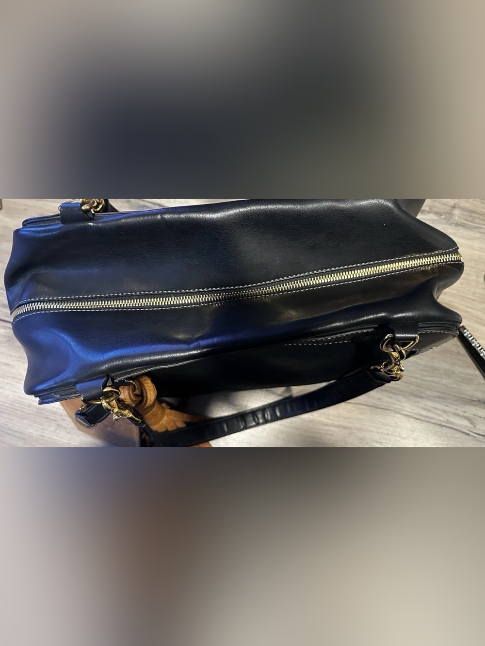 Chloe Black Leather Satchel Bag with Oversized Tassel & COA - Picture 13 of 16